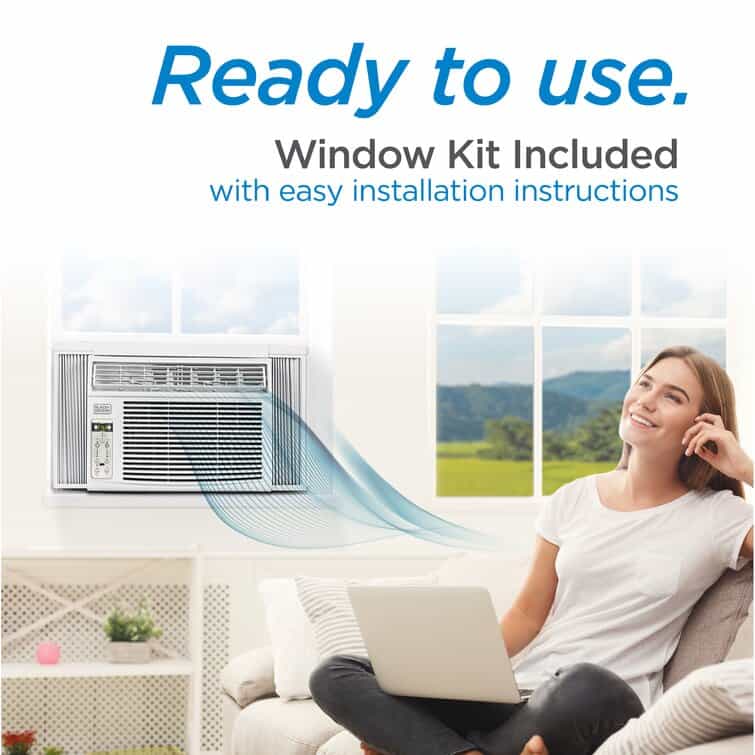 BLACK+DECKER 10000 BTU Energy Star Window Air Conditioner for 350 Square Feet with Remote Included