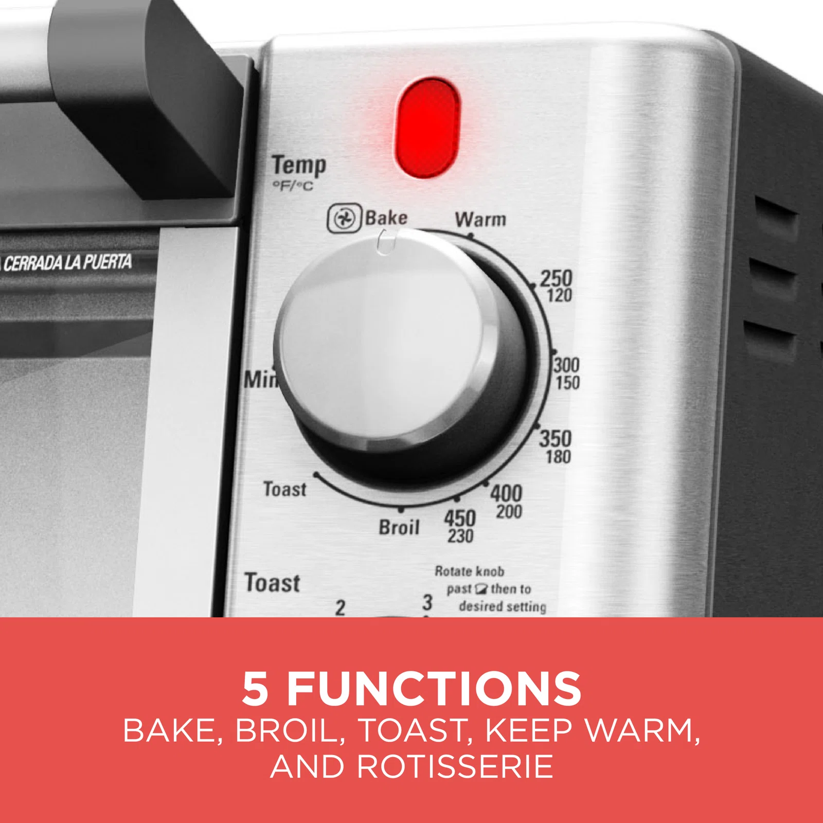 Black + Decker Rotisserie Countertop Convection Toaster Oven, Stainless Steel, TO4314SSD