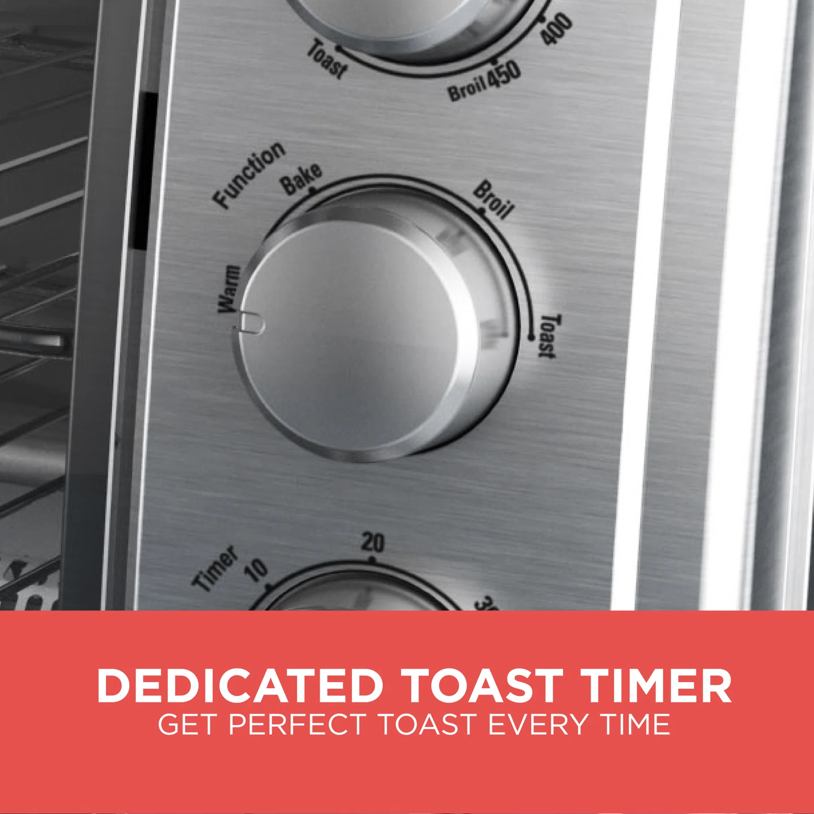 Black + Decker Rotisserie Countertop Convection Toaster Oven, Stainless Steel, TO4314SSD