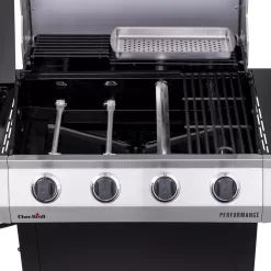 Charbroil Performance Series 4-Burner Propane Gas Grill Cart with Side Burner