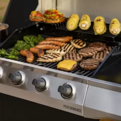 Charbroil Performance Series 4-Burner Propane Gas Grill Cart with Side Burner
