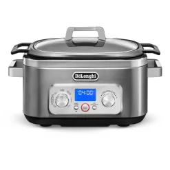 De'Longhi Livenza Multi-Cooker, Stainless Steel - 6 qt - Crock Pot Slow Cooker