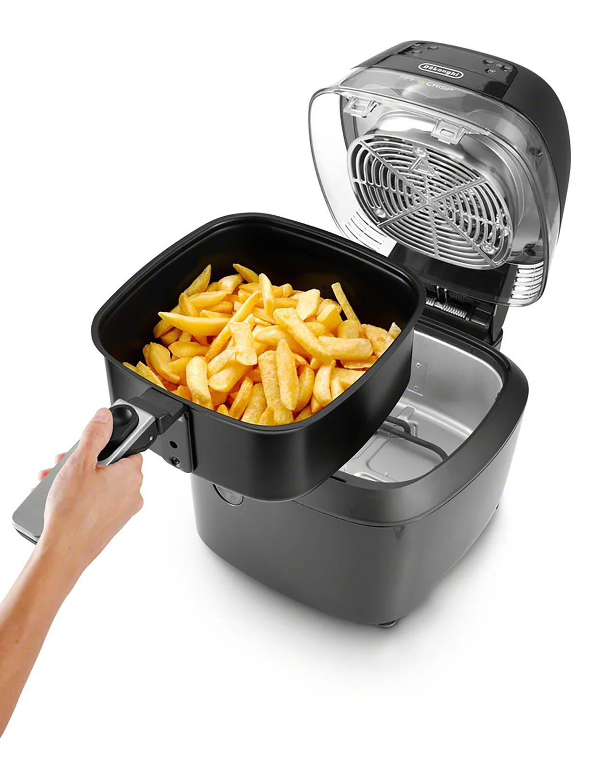 De'Longhi Rapid Crisp Air Fryer, 5-Quart, 1700-Watt XL, Black