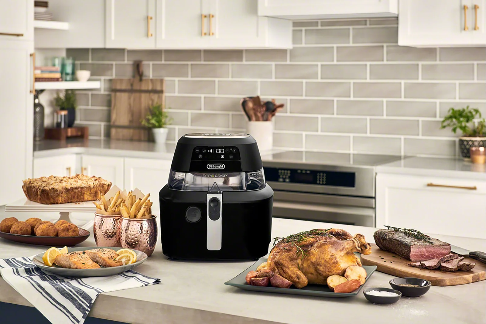 De'Longhi Rapid Crisp Air Fryer, 5-Quart, 1700-Watt XL, Black