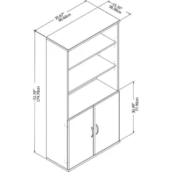 Bush Business Furniture Easy Office Standard Bookcase
