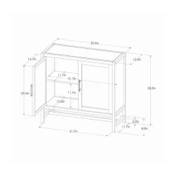 Threshold Warwick 2 Door Cabinet - Brown