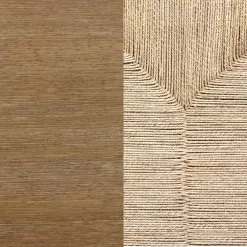 Nathan James Beacon Wood and Seagrass 2 Door Storage Cabinet - Brushed Light Brown/Seagrass