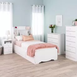 Prepac Astrid 6 Drawer Tall Chest - White