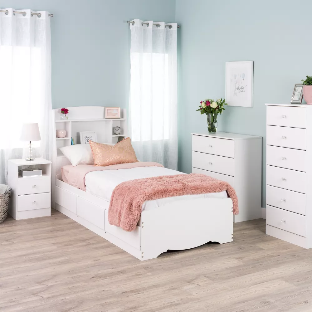 Prepac Astrid 6 Drawer Tall Chest - White