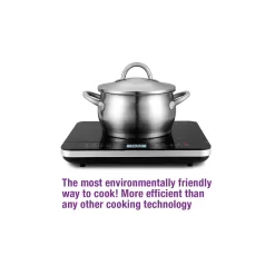 Salton Induction Cooktop with Temperature Probe Black