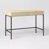 Threshold Loring Wood Writing Desk with Drawers and Charging Station - Oak