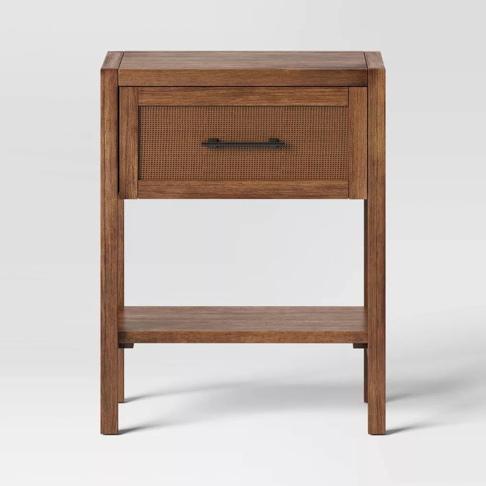 Threshold Warwick End Table with Drawer - Brown