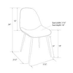 Threshold Copley Dining Chair - Dark Gray - Pack of 2