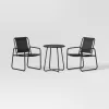 Room Essentials 3pc Metal Patio Bistro Set, Outdoor Furniture Set - Black