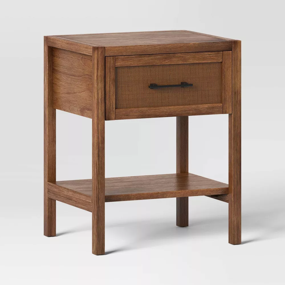 Threshold Warwick End Table with Drawer - Brown