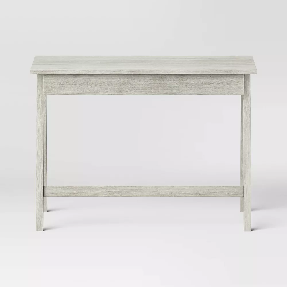 Threshold Paulo Wood Writing Desk with Drawer - Off White