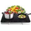 COOKTRON Portable Double Burner Quick-Heating Electric Induction Cooktop w/Knob & Touch Controls