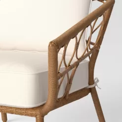 Threshold 2pc Britanna Outdoor Patio Chairs, Club Chairs Natural