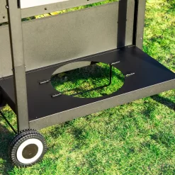 Captiva Designs GR20 3-Burner Portable Propane Gas Griddle with Cart and Lid - Black