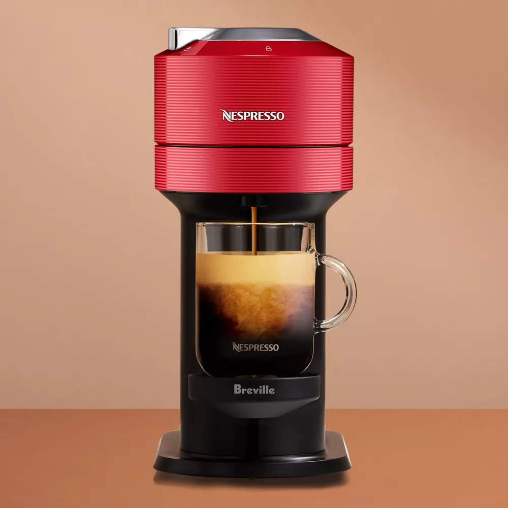Nespresso Vertuo Next Bundle Coffee Maker and Espresso Machine by Breville - Red