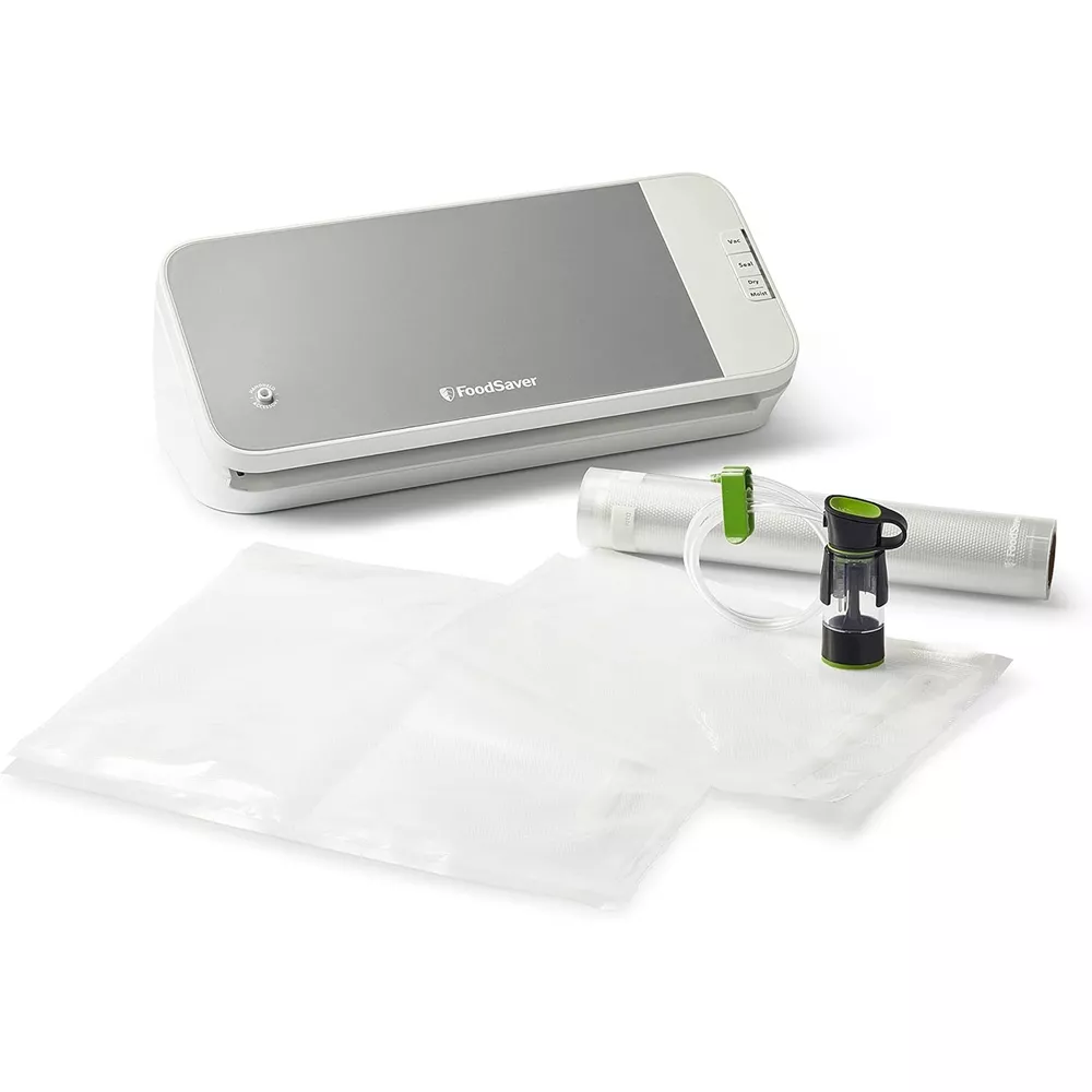FoodSaver Vacuum Sealing System, Food Vacuum Sealer in White/Silver