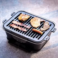 Bruntmor Heavy Duty Pre-Seasoned Cast Iron Portable Grill