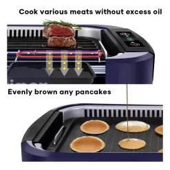Cusimax Electric Portable Indoor Smokeless Grill, Double Plates