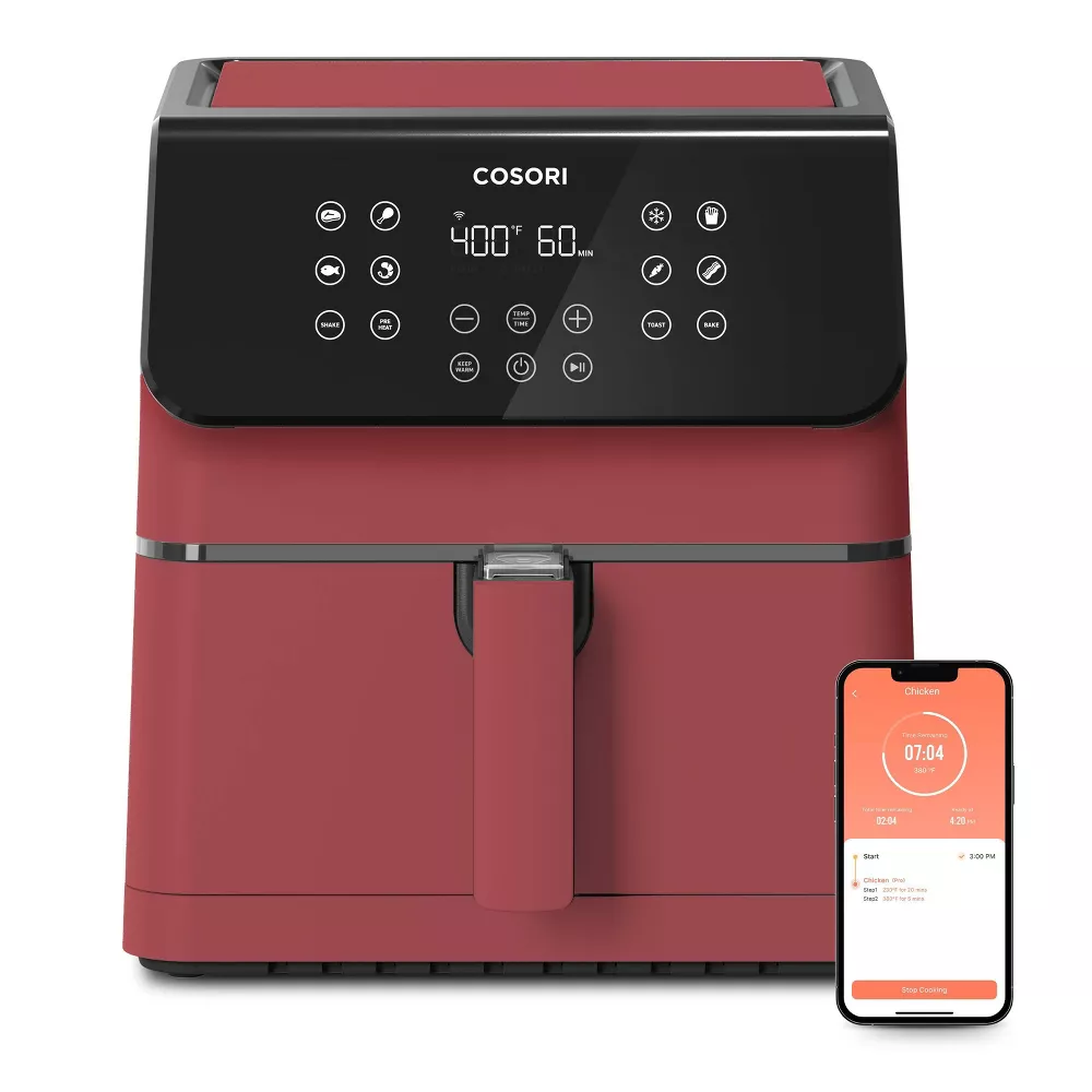 Cosori Pro II 5.8qt Smart Air Fryer - Red - Image 3