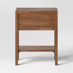 Threshold Warwick End Table with Drawer - Brown