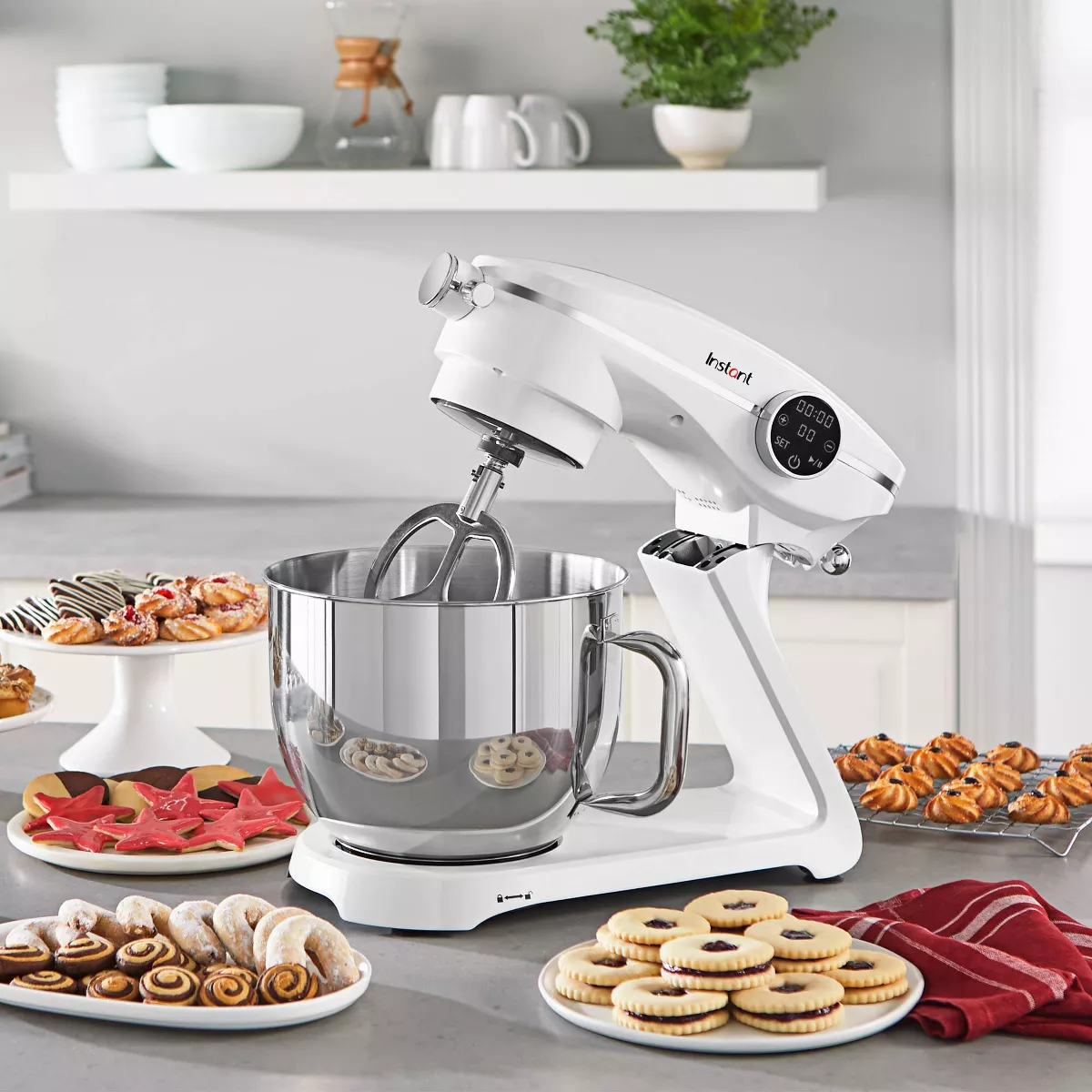 Instant 7.4qt 10 Speed Stand Mixer Pro - Pearl White