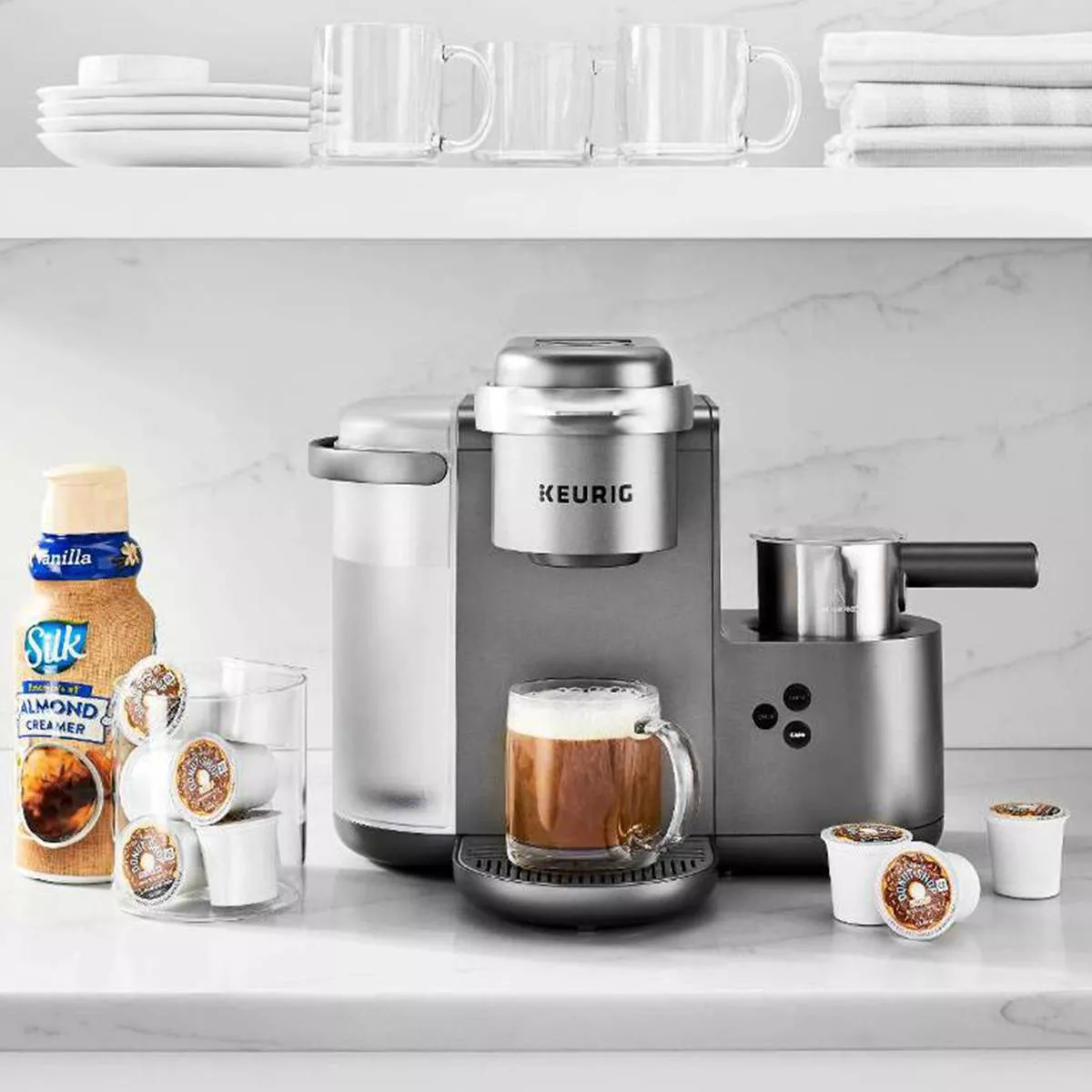Keurig K-Cafe Special Edition Single-Serve K-Cup Pod Coffee, Latte and Cappuccino Maker - Nickel