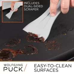 Wolfgang Puck XL Reversible Grill Griddle, Oversized Removable Cooking Plate, Nonstick Coating