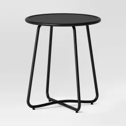 Room Essentials 3pc Metal Patio Bistro Set, Outdoor Furniture Set - Black