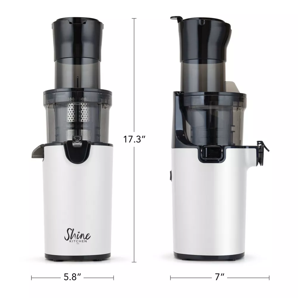 Tribest Shine Kitchen Co. Easy Cold Press Juicer with XL Feed Chute
