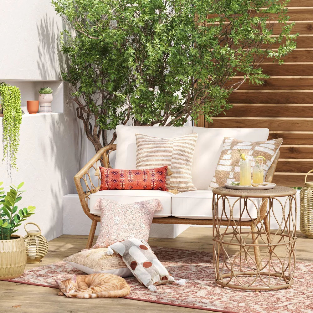Threshold Britanna Patio Loveseat, Outdoor Furniture - Natural