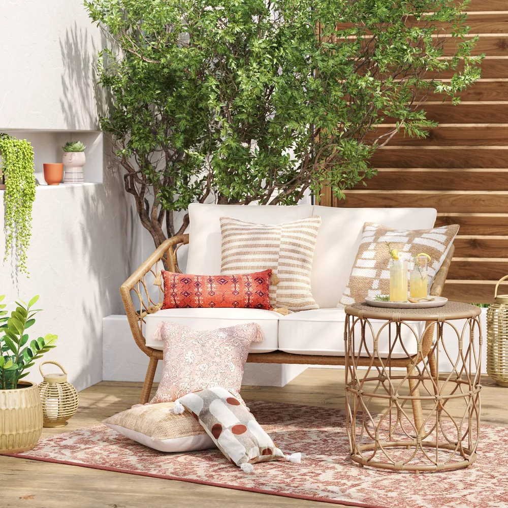 Threshold Britanna Patio Loveseat, Outdoor Furniture - Natural