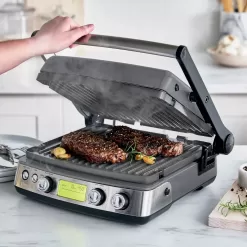 GreenPan Elite Indoor Ceramic Nonstick Multi Grill Griddle & Waffle Maker - Graphite Gray