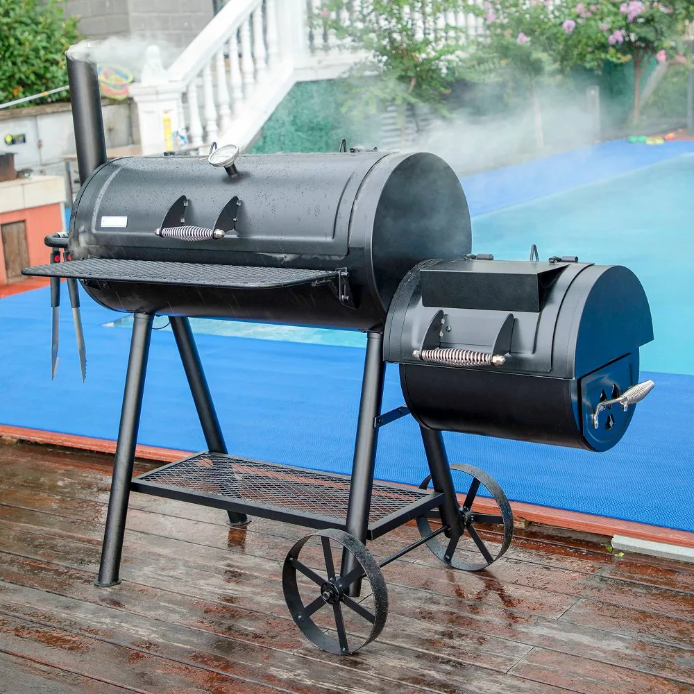 Captiva Designs E02GR016 16" Offset Charcoal Smoke - Black