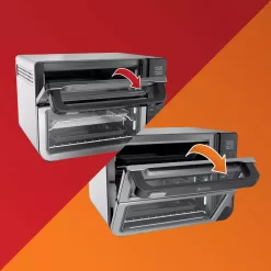 Ninja 12-in-1 Double Oven with FlexDoor, FlavorSeal & Smart Finish, Rapid Top Oven, Convection and Air Fry Bottom Oven - DCT401