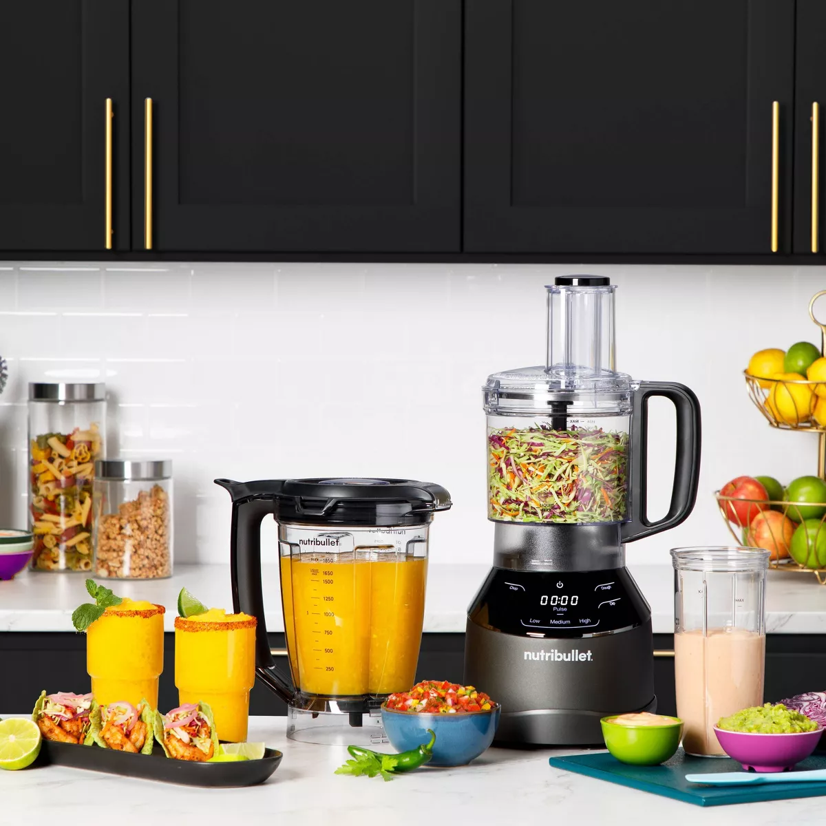 NutriBullet 64oz 1500W Triple Prep 3-Speed Kitchen System Black