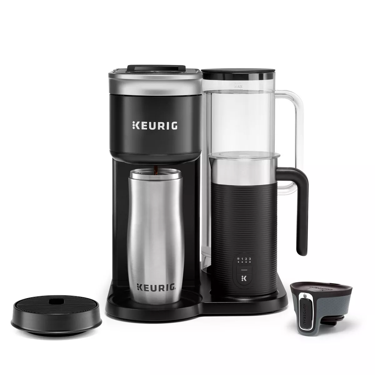 Keurig K-Café SMART Single-Serve Coffee Maker with WiFi Compatibility, 6 Brew Sizes - Black