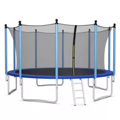Costway 8/10/12/14/15/16FT Jumping Exercise Recreational Bounce Trampoline W/Safety Net
