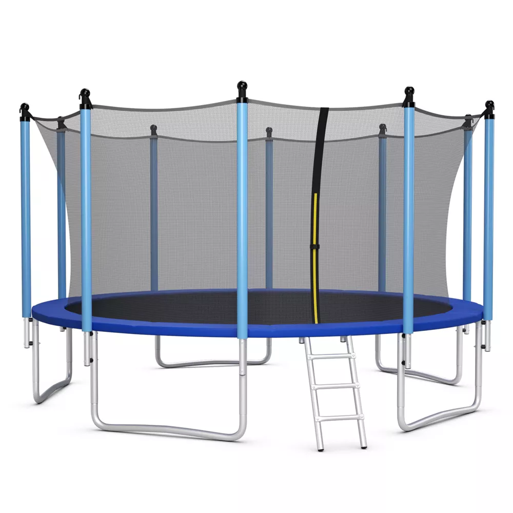 Costway 8/10/12/14/15/16FT Jumping Exercise Recreational Bounce Trampoline W/Safety Net