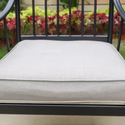 Captiva Designs 2pk Outdoor Steel Arm Chairs with Cushions