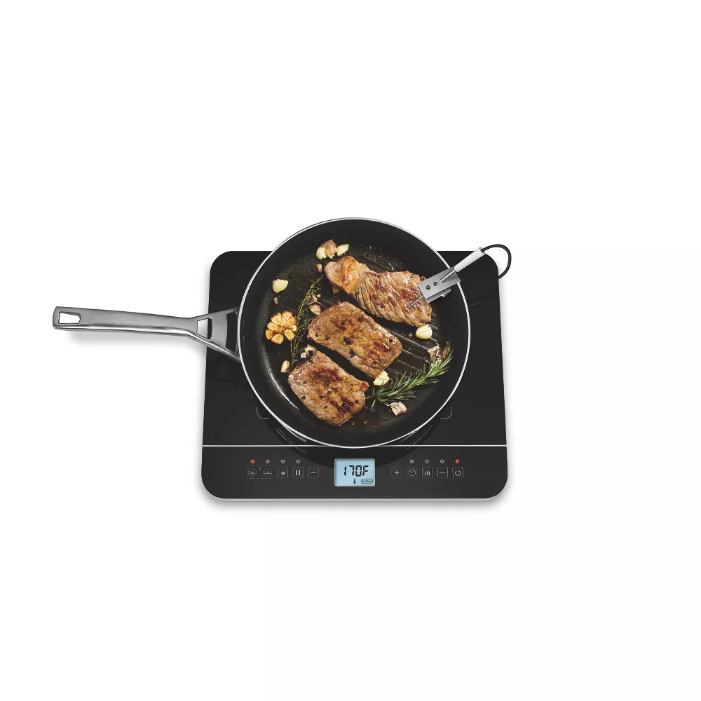 Salton Induction Cooktop with Temperature Probe Black