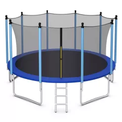Costway 8/10/12/14/15/16FT Jumping Exercise Recreational Bounce Trampoline W/Safety Net