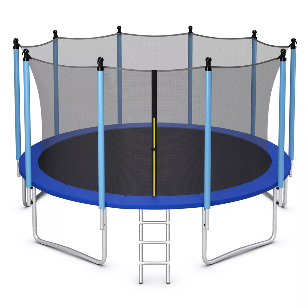 Costway 8/10/12/14/15/16FT Jumping Exercise Recreational Bounce Trampoline W/Safety Net