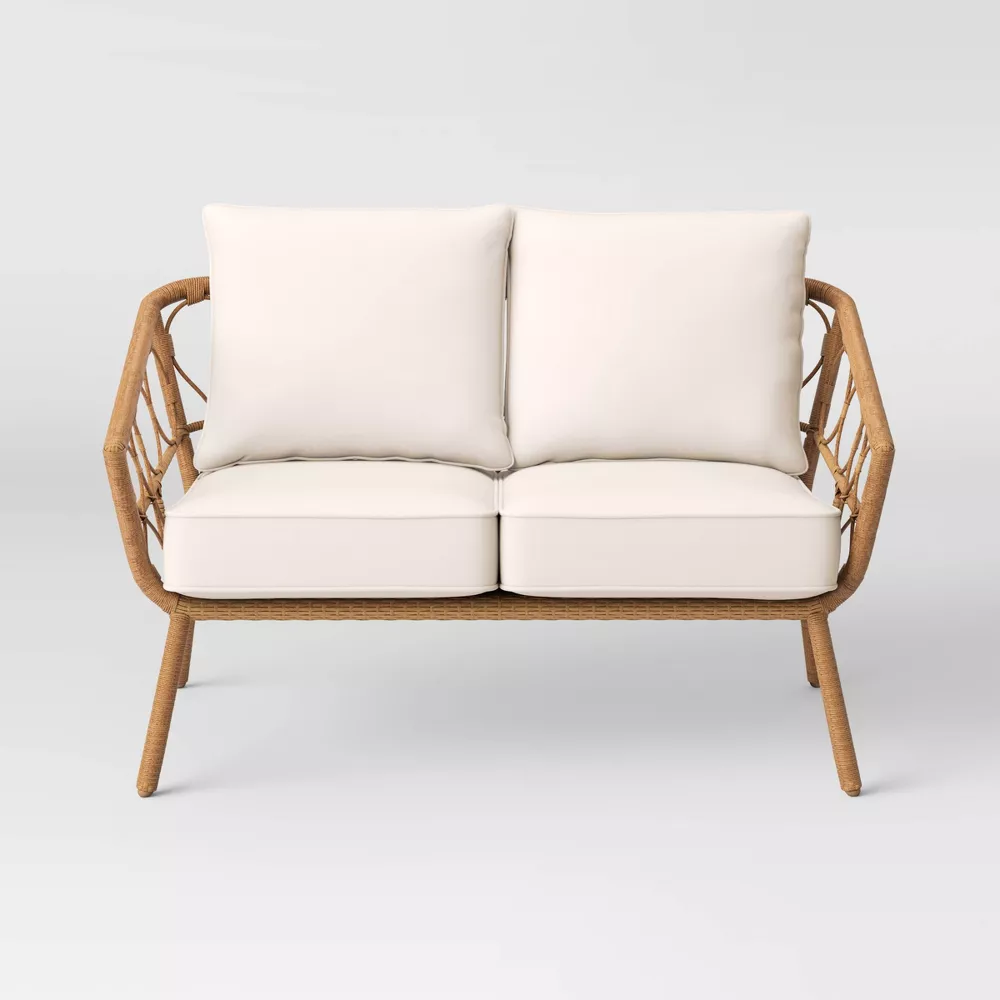 Threshold Britanna Patio Loveseat, Outdoor Furniture - Natural
