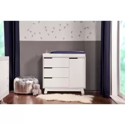 Babyletto Hudson 3-Drawer Changer Dresser with Removable Changing Tray - White