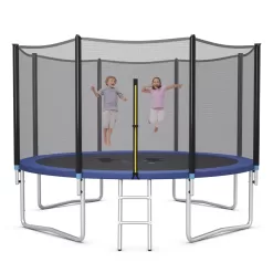 Costway 8/10/12/14/15/16 FT Outdoor Trampoline Bounce Combo W/Safety Closure Net Ladder